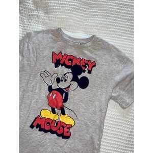 Disney Mickey Mouse T-Shirt Kids Size L 14/16 Gray Short Sleeve Graphic Tee